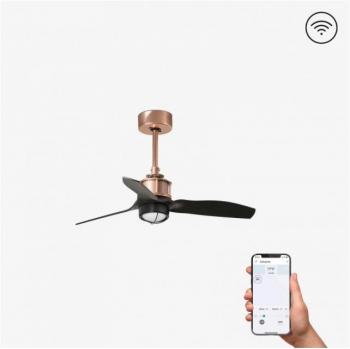 Ventilador de Techo Justfan LED Cobre y Negro 81cm con Luz WiFi y Control Remoto
