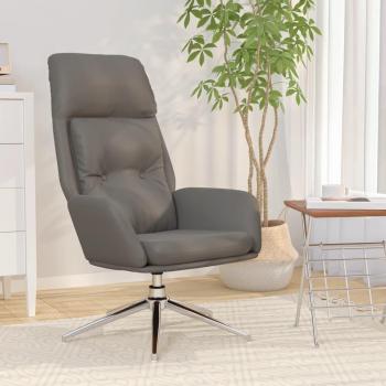 Sillón de Relax Gris en Cuero Auténtico