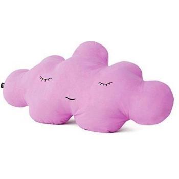 Paparajote Factory Cloud XXL - Puff de algodón con forma de nube, desenfundable, 120 x 60 cm, color chicle