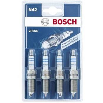 Bujía de encendido BOSCH X4 NÂ°42, juego de 4 bujías de níquel, compatible con Renault Clio y Twingo, referencia 0 242 140 802