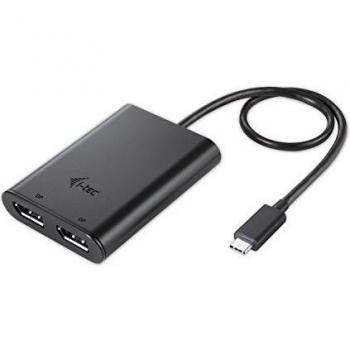 i-tec USB-C a DisplayPort Dual Video Adapter 2x Display Port 4K Ultra HD Compatible con Thunderbolt 3