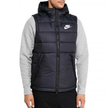 Nike M NSW Syn Fill Vest Capucha Chaleco, hombre, M NSW SYN FILL VEST, negro/blanco, extra-large