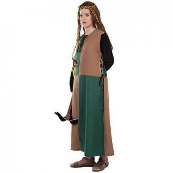 Disfraz o Túnica Marrón y Verde Medieval para adultos