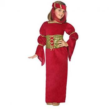 Disfraz Infantil Dama Medieval Roja 5-6 Años