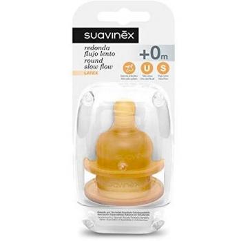 Suavinex Wide Mouth Latex Nipple Slow Flow for Newborns - 2 Units