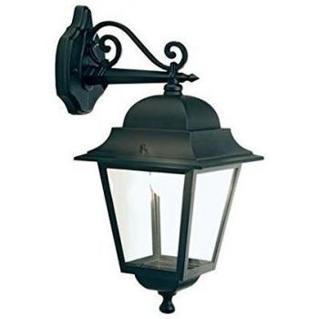 Aplique Exterior Cuadrado Grande Negro con Soporte E27 100W