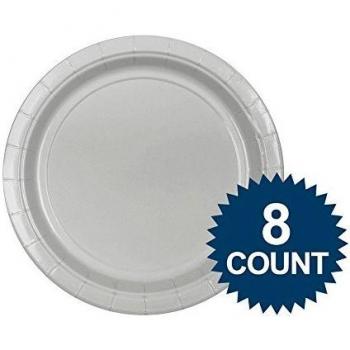 Silver Sparkle Paper Plates 17.7cm /8