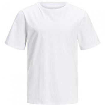 Camiseta Infantil Básica Orgánica Jack & Jones Blanca Regular Fit