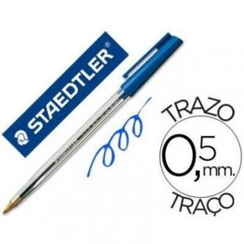 Staedtler - Boligrafo stick azul con capuchon