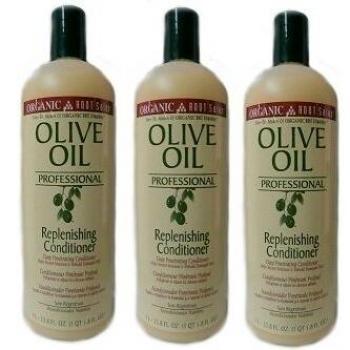 3 x Organic Root circulación sanguínea Olive Oil Repl enishing Conditioner 1000 ml