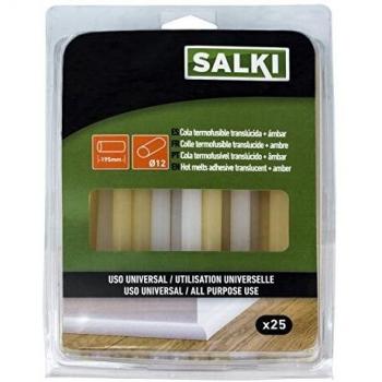 salki 0430317 Barras Caliente Universal Translúcida y Ámbar Para Bricolaje, 11.5 mm