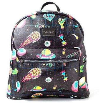 Bioworld Rick and Morty Space Sublimation All-Over Print Ladies Backpack Mochila Tipo Casual 41 Centimeters 20 Negro
