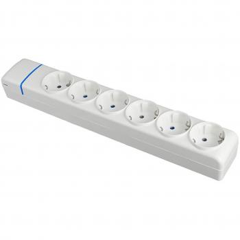 Base múltiple de 6 tomas 2p+t, 16a 250v. 8006p solera