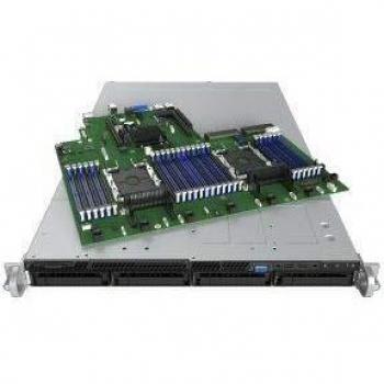 Servidor Barebone Intel R1304WFTYSR, Intel® C624 LGA 3647 (Socket P), Bastidor 1U, color Negro y Plata