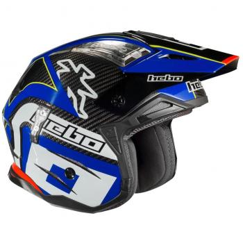 HEBO Trial Zone 4 Carbon Pol Casco, Azul, Talla XL