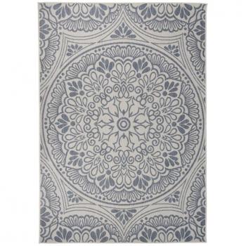 Alfombra de tejido plano al aire libre 160x230 cm Diseño azul