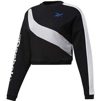 Reebok Wor Myt Colorblocked Crew Sudadera, Mujer, Negro, 2XL