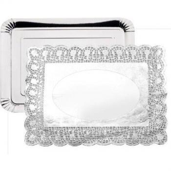 IBILI 729521-3 Bandejas 34X26+3 Blondas 30X39-Plata
