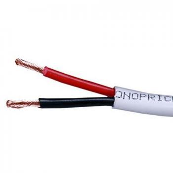 Monoprice Access Series 12 Gauge AWG CL3 Rated 2 Conductor Speaker Wire/Cable - 1000ft Fire Safety In Wall Rated, Jacketed In White PVC Material 99.9% Oxygen-Free Pure Bare Copper