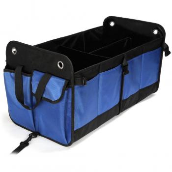 Cookjoy Organizador Maletero Coche duraderos, Plegables Impermeables Bolsa para Maletero de Coche Caja Plegable de Almacenamiento Compartimentos Ajustables, Organizadora camión, SUV
