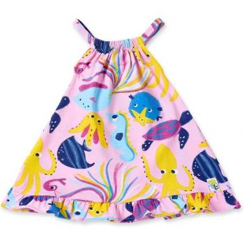 Tuc Tuc - Vestido de niña estampado Ocean Wonders con volantes