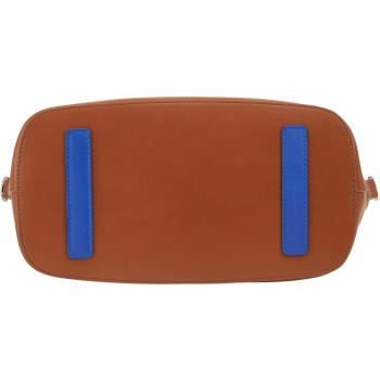 Dudu - Bolso de mano multiposición de piel con cremallera, correa de hombro de cuero, bolso de hombro mediano con cremallera y bolso de hombro desmontable, diseño elegante y colorido
