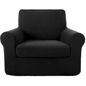 Deconovo Funda de Sofá para Salón 1 Plaza 84 x 90 x 91 cm Negro