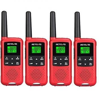 Retevis RT649B Walkie Talkie, Profesional Recargable Licencia Libre Walkie Talkie, 16 Canales Pilas Recargables AA,para Niños Adultos Familia Senderismo al Aire Libre