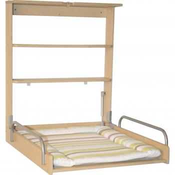 Cambiador de Pared para Bebé Roba-Kids, Diseño Junglebaby, Plegable y Seguro con Acabado en Madera Natural - 1 Unidad