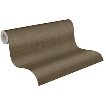 Papel Pintado No Tejido Cuba Diseño Estructurado en Flechtoptik, Rayas Metálicas, 0.53 x 10.05 m