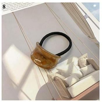 Mjwlgs Cuerda de Pelo Retro Acetato scrunchies Pelo Cuerda elástica Pelo Banda de Goma Mate Madera geométrico Anillo Corbatas Cola de Caballo Soporte para el Cabello Accesorios