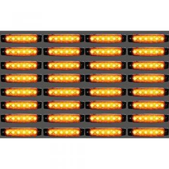 24/7Auto 30L0051Y Luces para Marcadores para Camión Remolque 24 V LED, Naranja, 30 Piezas