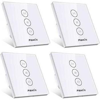 ãLED ControlableãInterruptor Persiana WiFi, Maxcio Interruptor WiFi Compatible con Alexa y Google Home, FunciÃ³n de Temporizador, para Motor Persiana, Motor Tubular/Motor de Obturador
