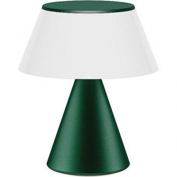 Lámpara de mesa LED LUMA M portátil en aluminio verde oscuro 10,8 cm (40 lm)
