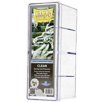 Dragon Shield 20301 - Caja de Cuatro Compartimentos, Transparente