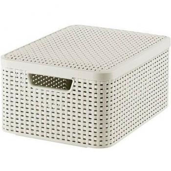 Caja de Almacenaje Curver Style M con Tapa 18L Color Kremowy