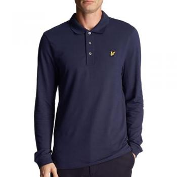 Lyle & Scott Men's Long Sleeve Polo Shirt - Navy