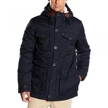 Levi's Sutro Thermore Long Parka - Abrigo de manga larga para hombre, color nightwatch blue, talla S