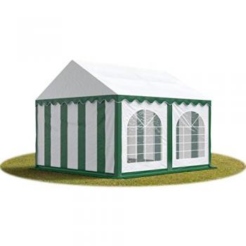 Carpa de Fiesta 3x4 m PVC 750 Impermeable con Base Reforzada Verde Oscuro-Blanco