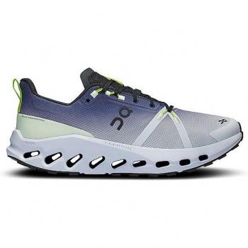 ON Men's Cloudsurfer Trail Waterproof Running Shoes - Size 47, Blue/Black