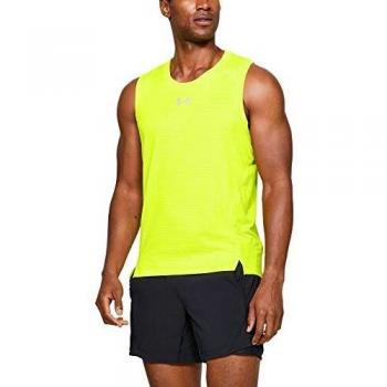 Under Armour UA Qualifier Singlet Tanque, Hombre, Amarillo