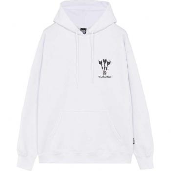 Propaganda Men's XL White Lightweight Hooded Sweatshirt