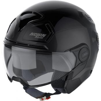 Nolan Casco Jet N30-4 T Classic Negro Brillante 3 - Casco jet, color negro brillante, modelo N30-4 T, talla L