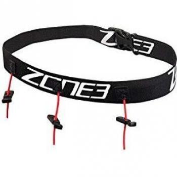 Cinturón portadorsal Zone3 Race Number Belt negro para niños