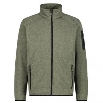 CMP Men's Knit-Tech Fleece Jacket - Olive Green, Size 58/4XL
