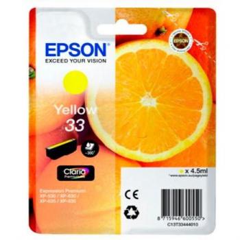 Epson 33 Claria Premium Ink Cartridge, Yellow (C13T33444010)