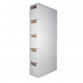Honor Jojoba Mueble 5 Cajones Plastico Cajonera Armario Estrecha Estanteria con Ruedas Muebles Auxiliares de Bano 17,7 x 7 x 38,8 Pulgadas