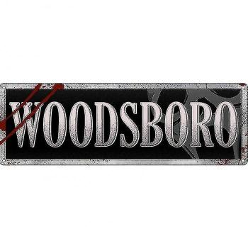 Cartel de metal Slim Woodsboro Negro One Size