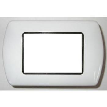 Placas de ABS Compatibles para Tapa de Enchufe Master Modo Colorra - Blanco - 4 Foros