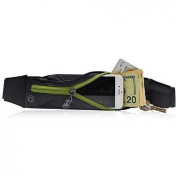 Mangrove Riñonera Cinturón deportivo Ultra-delgado y ligero Cinturones de Hidratación elástico & ajustable Compatible con iPhone 6s/6 plus/5s/SE Samsung Galaxy S6/edge pegado al cuerpo para correr viaje senderismo golf acampada ciclismo